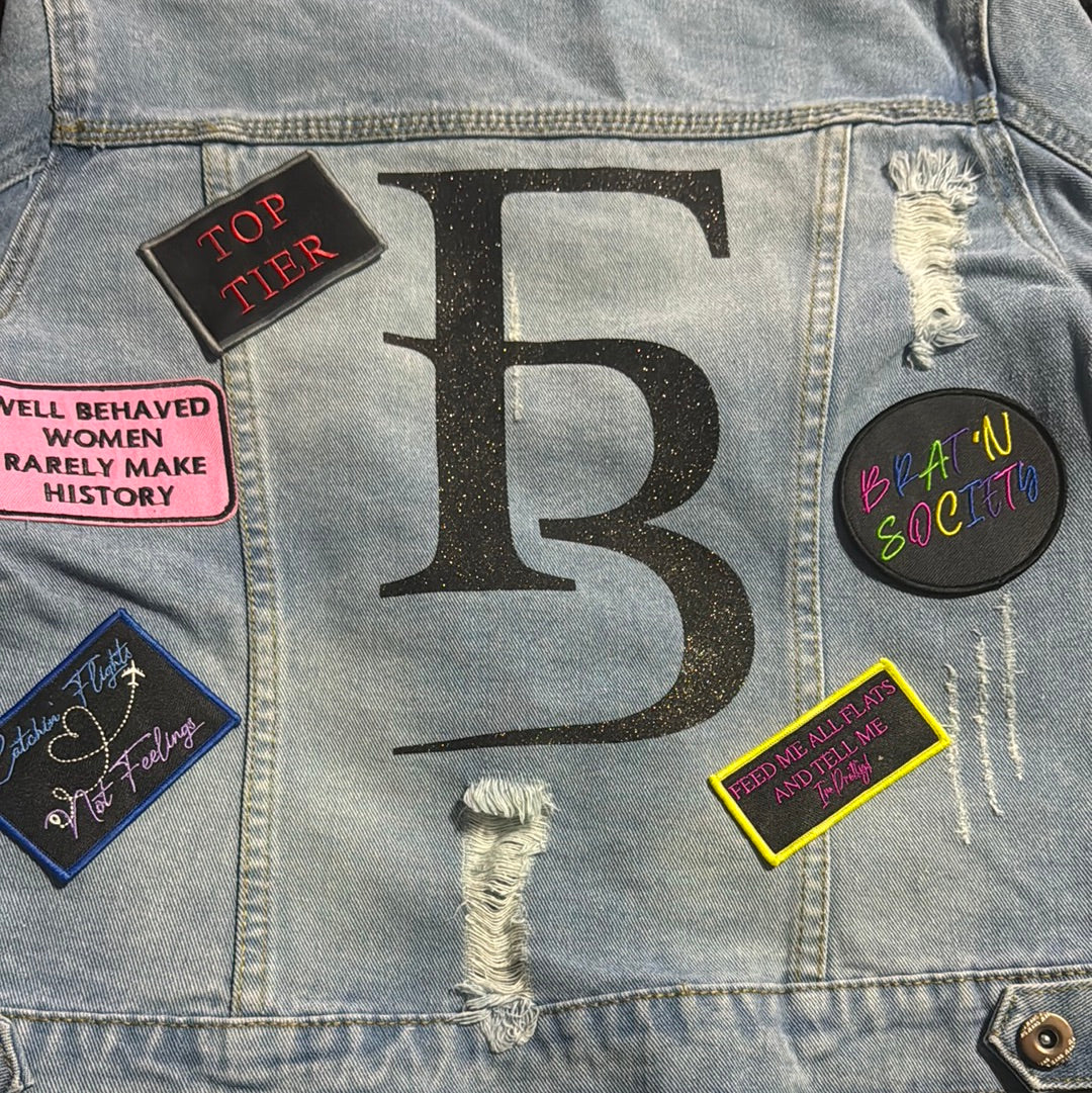 Custom Brat’n Patch Denim Jean Jacket